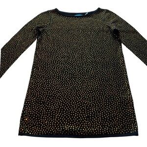 Alice + Olivia Black Dress with Gold Accents